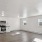 a kitchen with a wood floor